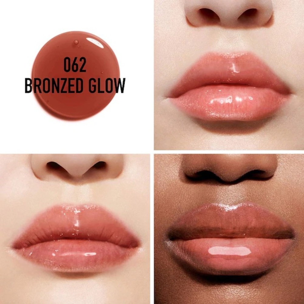 NEW Dior Lip Glow Oil Hydrating High-Shine Gloss - Bronzed Glow (062)